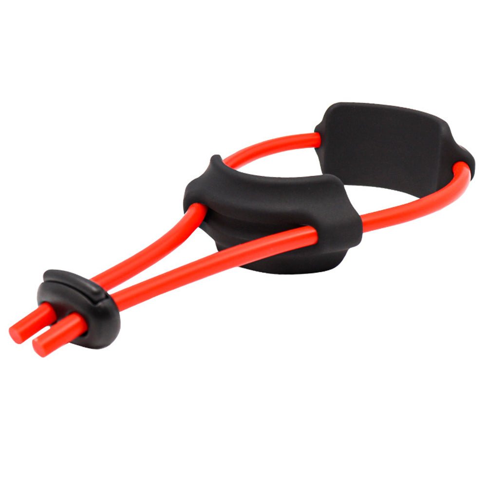 TaRiss's ペニスリング コックリング 包茎リング サイズ調整可 繰り返して使用可能 多種用途 男性用 シリコン ブラック レッド - TaRiss's