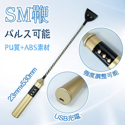 TaRiss's SM鞭 SMラケット パルス可能 強度調整可能 2段階パルスモード PU質 ABS 23mmx530mm - TaRiss's